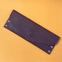 Load image into Gallery viewer, #302 - The Cally: Violet Pueblo, #0 Violet Stitching, Silver Hardware