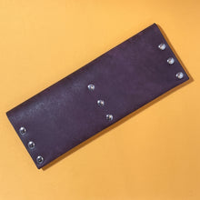 Load image into Gallery viewer, #302 - The Cally: Violet Pueblo, #0 Violet Stitching, Silver Hardware