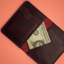 Load image into Gallery viewer, #207 - The Daubi: Wild Cherry Crazy Horse Leather, #0 Brown Stitching