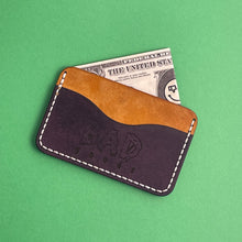 Load image into Gallery viewer, #112 - The Melvin: Violet & Yellow Pueblo Leather; White #1 Stitching