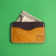 Load image into Gallery viewer, #112 - The Melvin: Violet & Yellow Pueblo Leather; White #1 Stitching