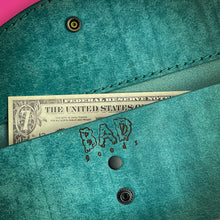 Load image into Gallery viewer, #303 - The Cally: Ortensia (Teal) Pueblo, #0 Teal Stitching, Black Hardware
