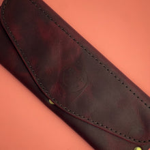 Load image into Gallery viewer, #305 - The Cally: Wild Cherry Crazy Horse Leather, #0 Brown Stitching, Brass Hardware
