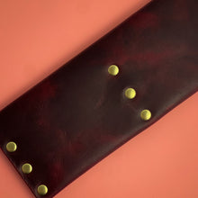 Load image into Gallery viewer, #305 - The Cally: Wild Cherry Crazy Horse Leather, #0 Brown Stitching, Brass Hardware
