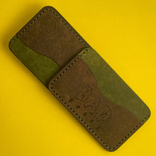 Load image into Gallery viewer, #108 - The Melvin: Olive &amp; Tobacco Pueblo Leathers; Olive #0 Stitching
