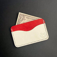 Load image into Gallery viewer, #105 - The Melvin: White Buttero &amp; Red Pueblo Leathers; White #1 Stitching
